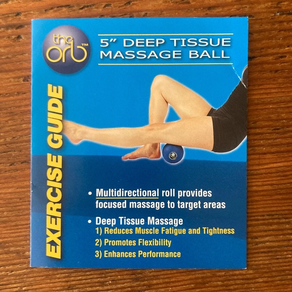 Deep Tissue Massage Ball by Orb 5 Inches in Blue - Picture 2 of 4